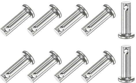 M METERXITY 10 Stück Einloch Klauenstifte M6 x 20mm 304 Edelstahl Flachkopf | für mechanische Verbindungen/Fixteile/Schiffsausrüstung, Verbindungsscharnierstift Wiederverwendbar, Klauenstifte