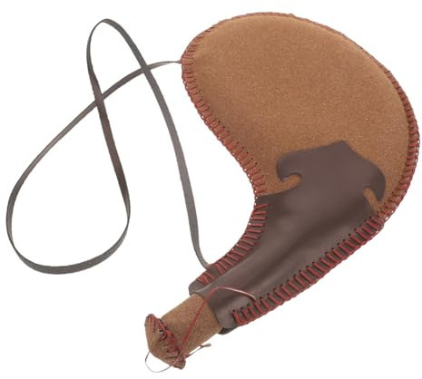 KICHOUSE Leder Wasserbeutel mit Tragegurt Bota Tasche für Wandern Outdoor und Reisen 12 Zoll Antiker Stil Zufällige Farbe