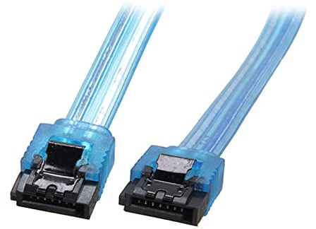 QSBVSO 10inch 6Gb / s SATA3. Seriale Dati ATA. Cavo con bloccaggio Latch Compatible with Pc Computer Portatile SATA 3.0 SATAIII 6 Gbps. Disco Fisso Disco Rigido Disco/SSD- Nero(UV Blue)
