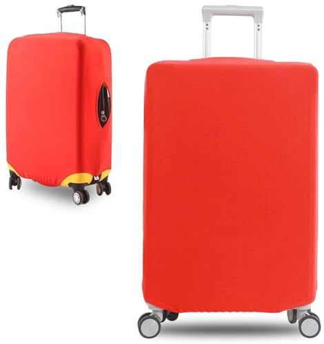 COYUN 1 Stück Kofferhülle, Elastisch Reise Kofferschutzhülle, Luggage Cover, Kofferüberzug Schutzhülle, Reisekoffer Hülle Kofferschutz, Waschbarer Gepäck Abdeckung(22-25 Zoll, M, Rot)
