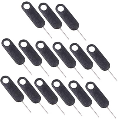 Alipis Strumento di Rimozione Sim 15 Pezzi Pin Perno Espulsione Telefono Portatile Lega Alluminio per Cellulari e Tablet Foro Portachiavi Sicuro e Resistente