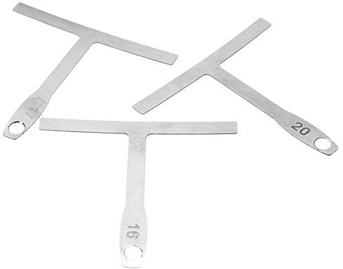 Walfront 9-teilige Radiusmessgeräte für Untersaitengitarren, Messwerkzeug aus Edelstahl, Genaue Satteleinstellungen, Ideal für Techniker und Gitarrenliebhaber