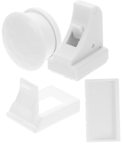 FUNNETOYU Cerradura Magnética de Seguridad sin Taladro para Armarios y Cajones Abs Resistente Bloqueo Infantil 1 Unidad Llave para Bebés para Cocina, Oficina y Dormitorio