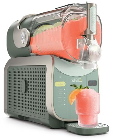Ninja SLUSHi XL Slush-Eismaschine mit Slush-Assist Technologie, FS601EUGN | großes Fassungsvermögen von 3,7 l (maximale Füllmenge 2.840 ml), für Slush, gefrorene Cocktails und mehr, Grün
