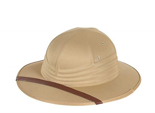 shoperama Französischer Tropenhelm Beige Safari Hut Dschungel Helm Entdecker Kolonialherr