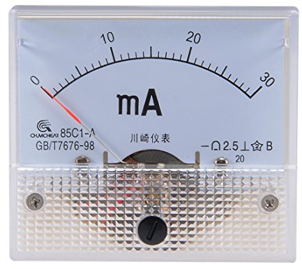 Sourcingmap, misuratore di corrente analogica da pannello DC 0-30 mA 85 C1, amperometro 64 x 60 x 56 mm, per test di circuito automatico, carica batteria, amperometro, tester