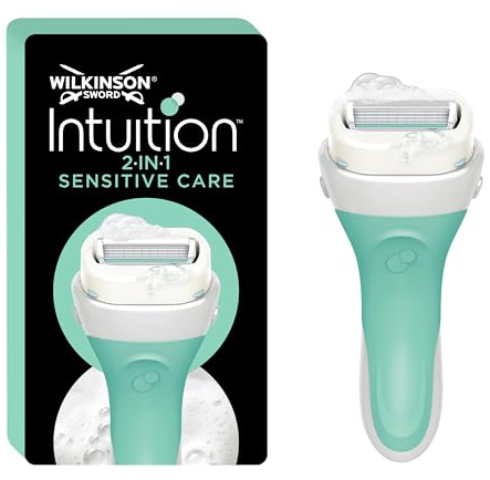 Wilkinson Sword Intuition Sensitive Care Women's Razor Pack | 1 Razor Handle + 1 Blade | Enriched with Aloe Vera & Vitamin E