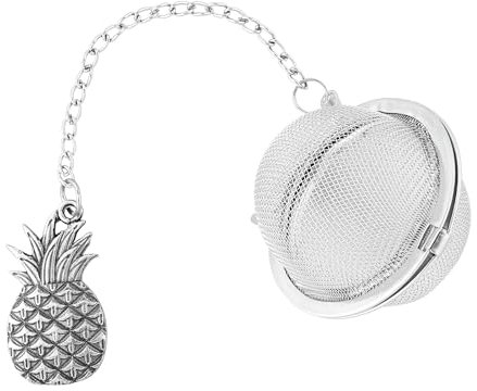 Tea Infusers Tea Ball with Zinc Alloy Pineapple Charm Supreme Housewares 18/8 Stainless Steel 2 Inch Mesh Tea Ball Infuser Tea Strainer Tea Interval Diffuser Infuser (Pineapple)
