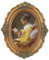Simon's Shop 5x7 Picture Frame Baroque Oval Frame 7 x 5 Wedding Picture Frames Fit Picture 5 by 7 in Gold for Wall and Tabletop Display