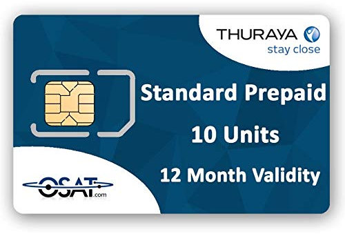 Thuraya Scheda SIM standard per telefono satellitare con 10 unità