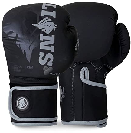 Lions Botega Boxing Gloves Grey 6oz, Sparring Punching Punch Bag MMA Martial Arts Training Mitts, Ideal for Junior Kids