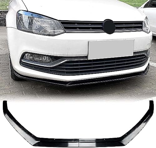 NAIRE Frontlippe Spoiler für VW Polo 6R 6C 2009-2017,Auto Frontstoßstange Splitter Lip Spoiler Frontspoiler Protector Kits
