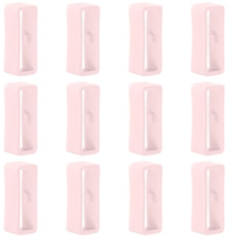 Poo4kark para Amazfit Bip 3 Pro/Bip 3 Retenedor de correa para reloj 20mm Reloj de Silicona Correa Retenedor Lazo 12 Unidades Hebilla de Caucho de anillo para Amazfit Bip 3 Pro/Bip 3, Rosa#2