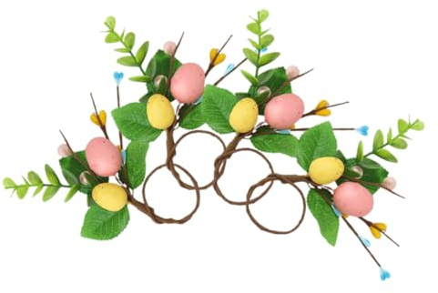 PRETYZOOM 4 Stück ervietten Ring Bauernserviettenringe Bankett Serviettenringe Ostern tischdeko ostertischdeko Serviettenhalter Ostern Serviettenringe Serviettenschnallendekore Feder