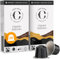 Cru Kafe Organic Ristretto Arabica & Robusta Espresso Single-Serve Coffee Pods (20 Pods) Compatible with Nespresso Original Line