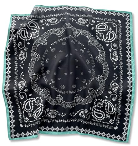 LumiSyne Bandana Head Scarf For Men Women Cotton Linen Feeling Vintage Paisley Pattern Warm Breathable Square Scarf Multifunctional Neckerchief Neck Scarf Headband Hairband Face Mask Shawl 68 x 68 cm