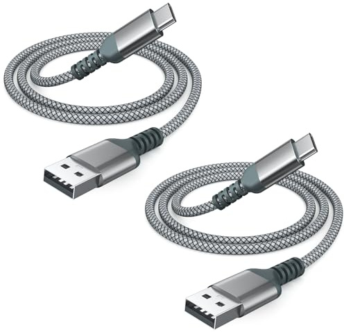 USB-auf-USB-C-Kabel, CarPlay-Autokabel, Schnellladekabel vom Typ C für iPhone 16/16 Pro Max, 15 Pro, 15 Plus, iPad, Samsung Galaxy und andere Geräte mit Typ-C-Anschluss (2, 1.2M)