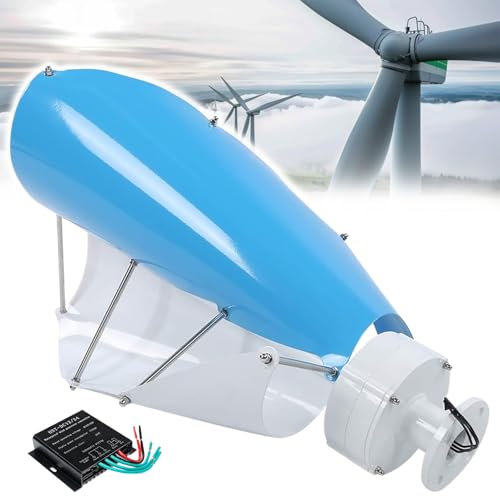 Aerogenerador Vertical de 5000 W con Controlador, Kit de generador de turbina eólica para terraza, Marina, Autocaravana, Barco,12V