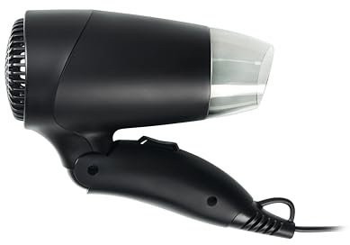 Tristar Asciugacapelli da viaggio - Impugnatura pieghevole - Dimensioni compatte - Potente 1200 Watt - Nero - HD-2460