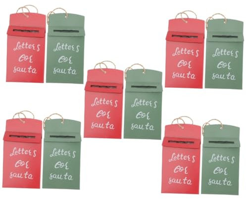 Alipis 10 Pezzi Decorazioni Natalizie Appendere La Cassetta Della Posta Di Babbo Natale Lettere Alla Cassetta Postale Di Babbo Natale Ornamenti Appesi Di Albero Di Metallo