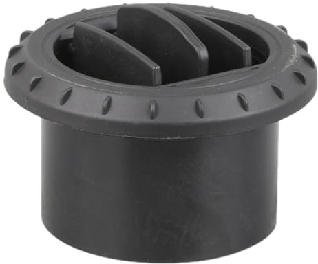 Fukamou Luftauslass Der Standheizung - RV-Entlüftungsauslass 60 Mm 75 Mm - Runder -Luftauslass, Warmluftauslass, Deflektor, Auslass, Drehbar, Schwarz, Autoteile Für Auto, Bus, Wohnmobil, ATV