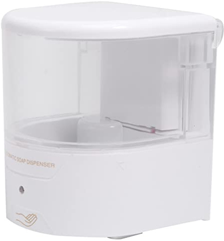 IMIKEYA Dispensador Automático Jabón Manos Pared Diseño Transparente Resiste Goteo Fácil Instalación Sin Taladro Apto Cocina Baño Restaurante Hotel