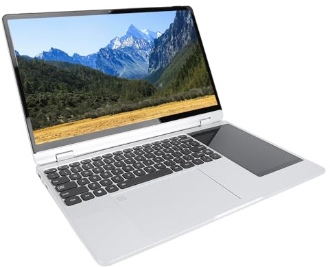Plyisty Ordinateur Portable à Double écran, écran de 15,6 Pouces + 6,95 Pouces sous-Tactile Ordinateur Portable à écran Tactile, N95 CPU 0,9 MP Caméra 32 Go RAM 512 Go SSD Gaming (Prise