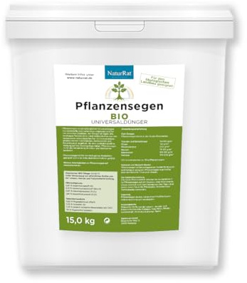 NaturRat Pflanzensegen | Veganer Universaldünger, NPK 3-1-2(+1), 15,0 kg | Fermentierter Dünge-Bokashi, für Zierpflanzen, Obst, Gemüse und Rasen, für einen gesunden Boden, Bokashi-Ferment