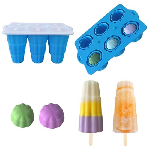 Moule à glace en silicone avec 50 bâtonnets pour glaces (bleu)
