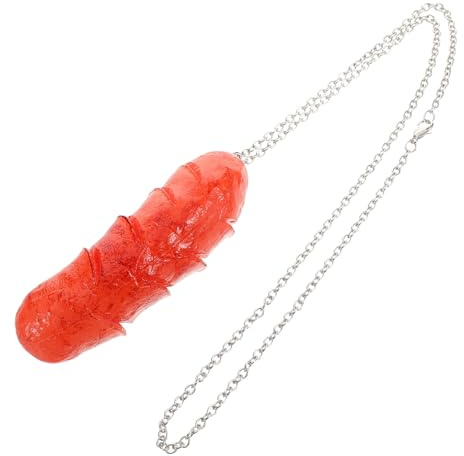 ibasenice Collier Alimentaire Saucisse Rôtie Pendentif Réaliste Pour Hot-dog Chaîne De Cou Pour Fête Et Quotidien