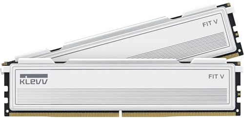 KLEVV FIT V 32GB (2x16GB) DDR5 Gaming RAM 6000MH/z PC5-48000 Sin búfer No ECC 1,35V CL28 Kit de módulos de Memoria — ¡Juega más rápido con un CL28 Ultra bajo!