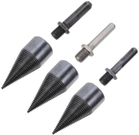 Toyvian 3 Pezzi Punte da Trapano Coniche per Spaccalegna Utensile da per Facile da Usare e Resistente per Spaccare Modo