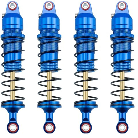 AXspeed 4pcs Shock Kits Aluminium Stoßdämpfer Dämpfer für 1/16 TRX Mini Maxx RC Auto (Blau)