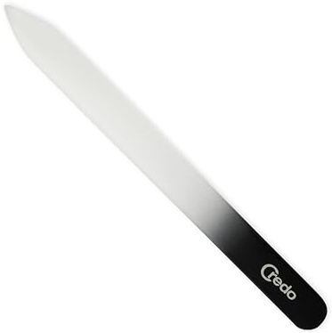 Credo Glasnagelfeile Black Line, 140x3 mm, Antiallergisch, Feine Körnung, aus Sicherheitsglas, Schwarz