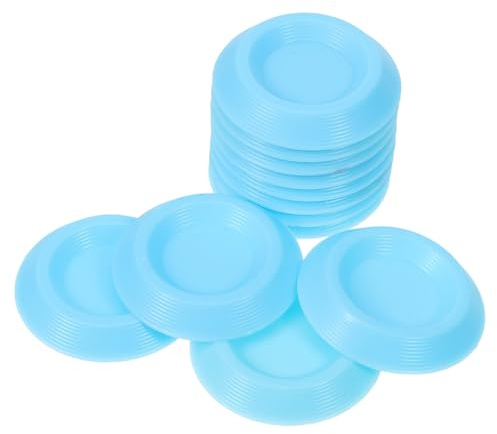 DIKACA 12 Ciotole Rotonde in Plastica per Alimentazione Insetti, Mangiatoie per Scarafaggi e Grilli, Mini Ciotole per Terrari Compatte per Rettili e Piccoli Animali