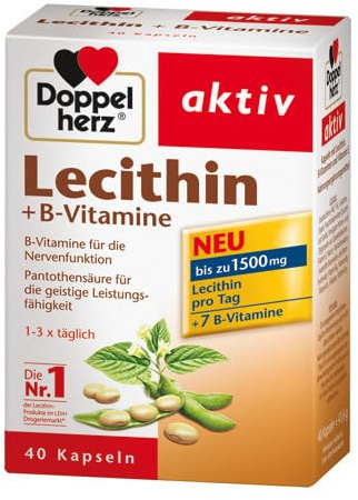 Doppelherz Lecithin und B-Vitamine Kapseln, 4er Pack (4 x 40 Kapseln)