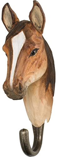 WILDLIFEGARDEN WG513 Haken Arabisches Vollblut - Handgeschnitzte Tierhaken aus Holz und Metall - die Haustiersammlung