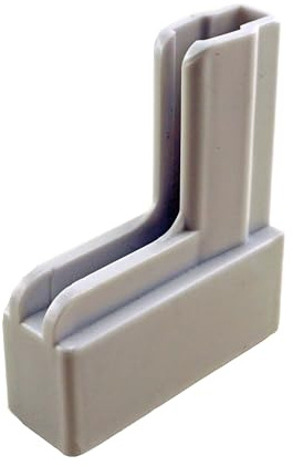 Master Magnetics Magnetic Sign Holder - Magnetic Base with 90 Degree Plastic Fitting, 2.28 L, 0.79 W, 2.74 H, White, Pack of 6, MSHL01X6