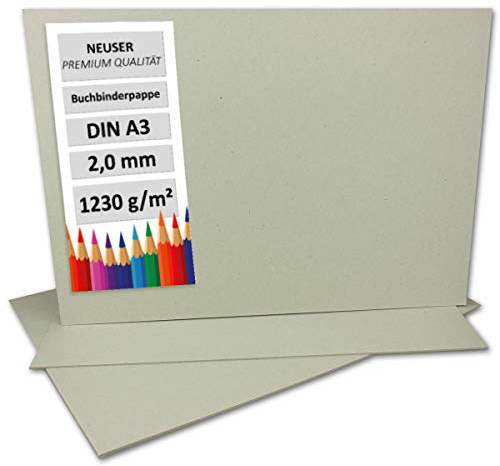 Libro Binder cartón DIN A3, grosor de 2 mm, gramaje: 1230 g/m² | Formato: 42,0 x 29,7 cm