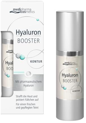 medipharma cosmetics Hyaluron Booster Kontur 30 ml Vitamin A | Strafft die Haut und polstert Fältchen auf, für einen frischen und gepflegten Teint
