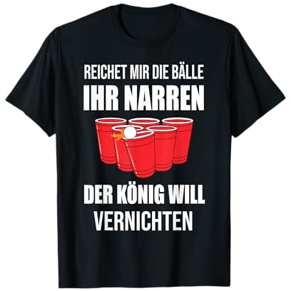 Bierpong TShirt Trinkspiel Beer Pong Shirt T-Shirt