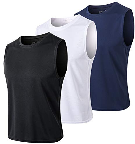 MEETYOO Tank Top Herren, Achselshirts Sport Ärmelloses Shirt Unterhemd Fitness Sleeveless Tshirt für Running Jogging Gym