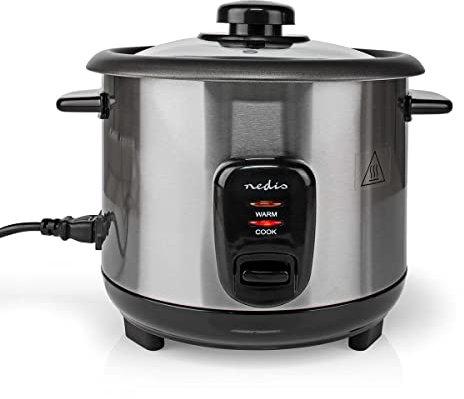 Arrocera - 1 l - 400 W - Revestimiento antiadherente - Cuenco extraíble - Apagado automático