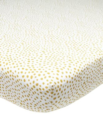Meyco Home Spannbettlaken - 90x200cm - Jersey Spannbetttuch - 100% Baumwolle - Oeko Tex Zertifiziert - Matratzenhöhe bis 30 cm - Rundum-Gummizug, atmungsaktiv - Cheetah - Honig Gold