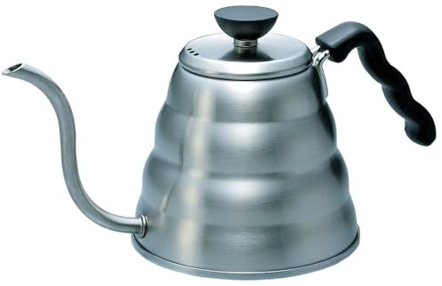 Hario V60 Buono Drip Kettle Stovetop Gooseneck Coffee Kettle 1.2L, Stainless Steel, Silver