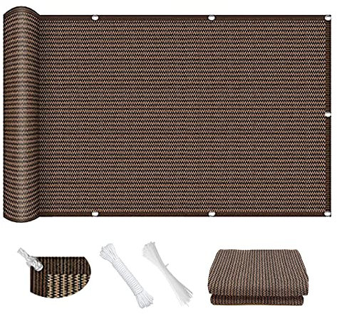 Breathable Patio Canopy 2.5 x 3 m 95% UV Block Breathable Sunscreen Awnings With 1 × 5 m Free Ropes For Patio Garden Backyard, Brown A