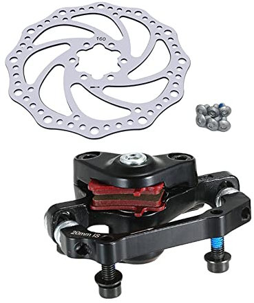 Bicycle Disc Brake Kit | Mechanical Disc Brake Set | Riding Accessories with 160mm Rotor, Front & Rear Caliper for Mountain Bikes, Road Bikes Zorq