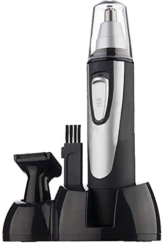 CAFFIA Nose and Ear Hair Trimmer, Electric Nose Clipper for Men - Washable Stainless Steel Blades and Battery-Powered