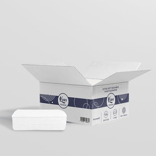 Zickzack Falthandtücher 3.000 Blatt Papierhandtücher Premium extra weich - Hochweiß 2-lagig besonders saugfähig
