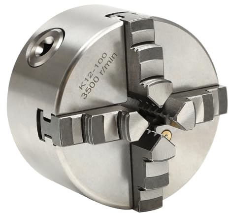 Backenfutter-Set Spannfutter Backenfutter Präzisions Vierbackenfutter Drehbank Selbstzentrierendes Drehbank Für Drechselbank Drechselmesser Selbstzentrierend Drechselmaschinen (100mm)